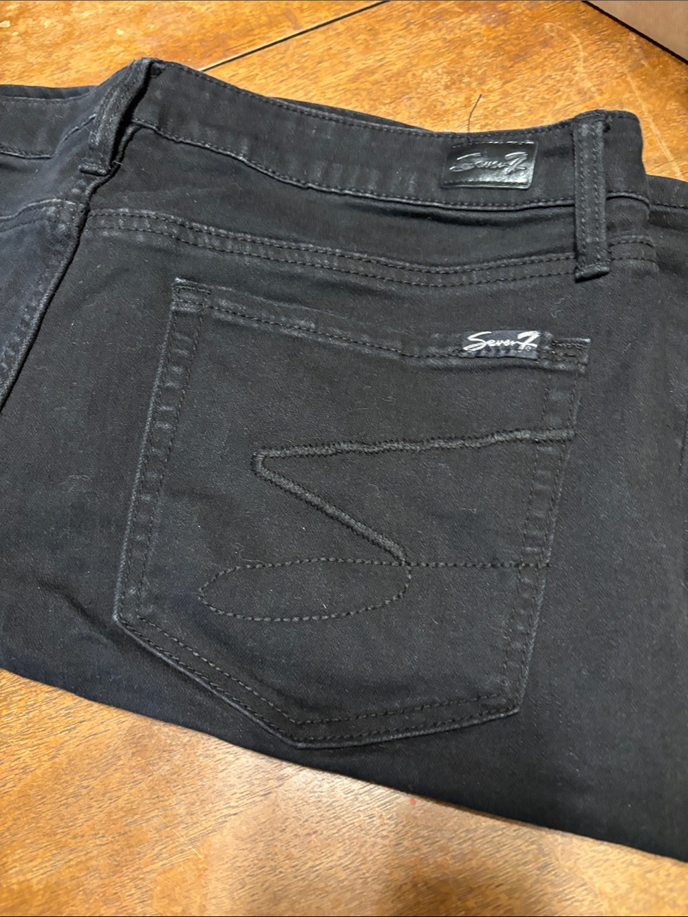 Seven7 Black Sunset Bermuda Women's Denim Jean Shorts